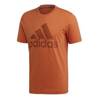 adidas MH Bos Tee Gym Training Sports Round Neck Short Sleeve Khaki Brown EB5243