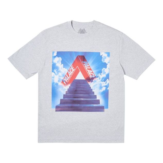 PALACE Tri-Ternity T-Shirt Red Triangle Short Sleeve Unisex Gray P16TS135