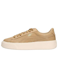 (WMNS) PUMA Basket Platform Cv 'Wheat White' 365623-02