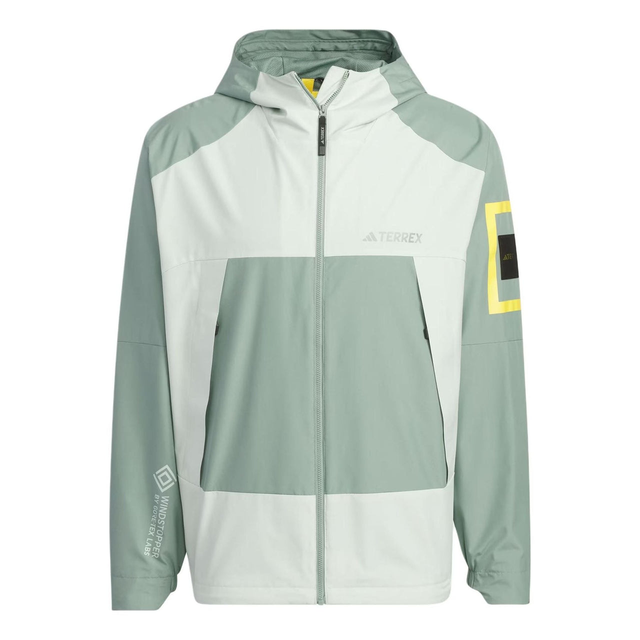 adidas x National Geographic Windstopper Gore-Tex Jacket Asia Sizing 'Silver Green' IS9507