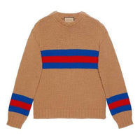 Gucci Wool Mohair Sweater With Web Intarsia 'Camel' 750841-XKDF2-2032