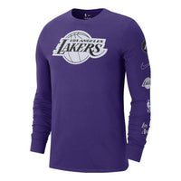 Nike x NBA Los Angeles Lakers Long Sleeve T-shirt 'Purple White' DV6040-504