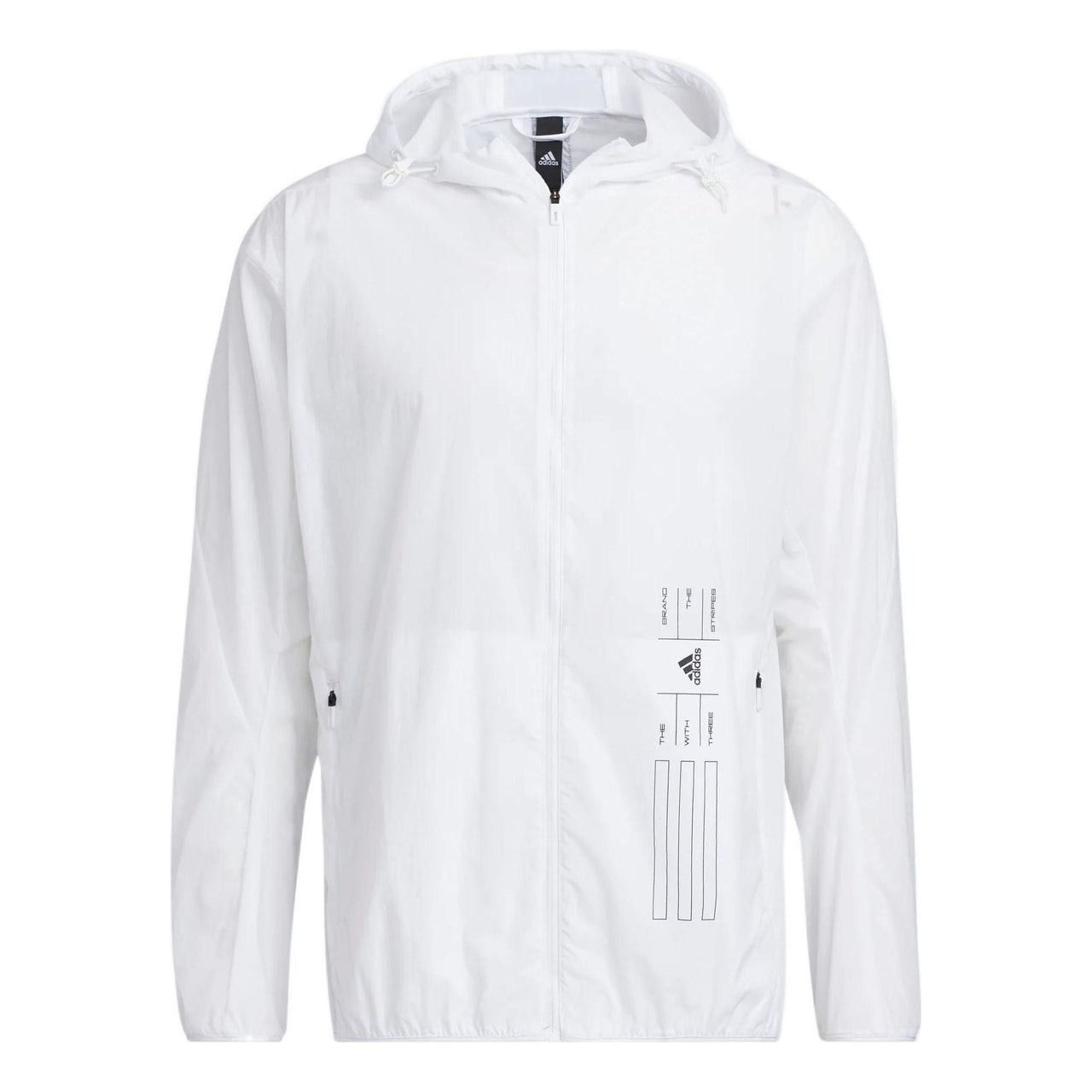 adidas Th Lite Wvjk Solid Color Sports Hooded Jacket White HE9917