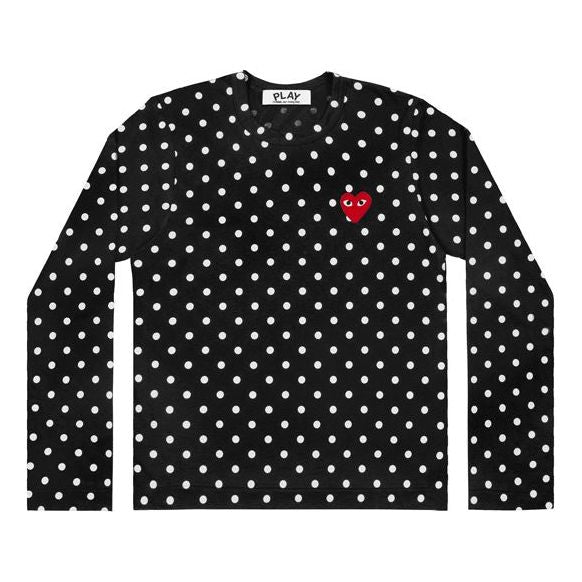 (WMNS) COMME des GARCONS PLAY Polka Dots Long Sleeves Tee 'Black White' AZ-T165-051-1