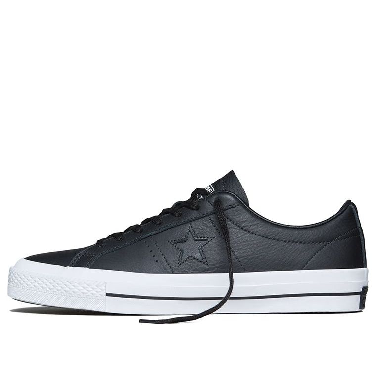 Converse Unisex One Star Leather Low-Top Sneakers Black/White 153714C