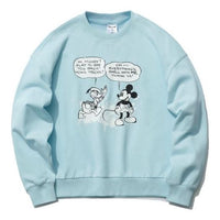 Li-Ning x Disney Crossover Sports Fashion Series Cartoon Printing Loose Sports Pullover Round Neck 'Blue' AWDR380-4