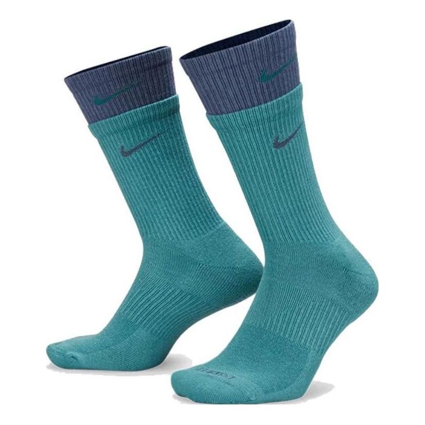 Nike Everyday Plus Cushioned Crew Socks 'Green Blue' DD2795-300
