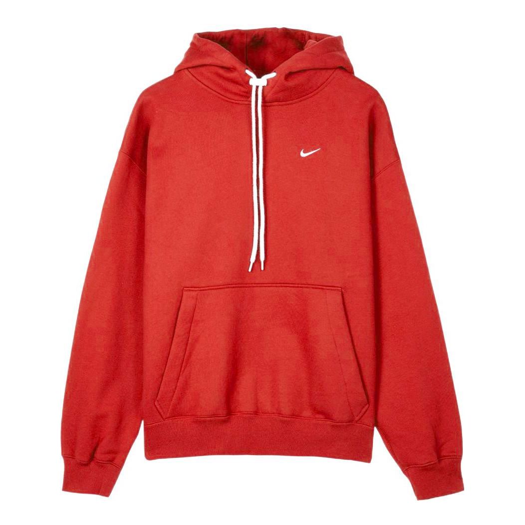 Men's Nike Casual Sports Fleece Drawstring Pullover Red CD6393-657