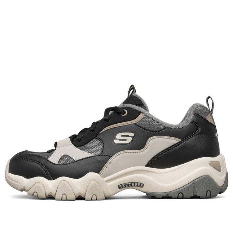 (WMNS) Skechers D lites 2.0 Sports Shoes Black/White/Grey 66666313-BKNT