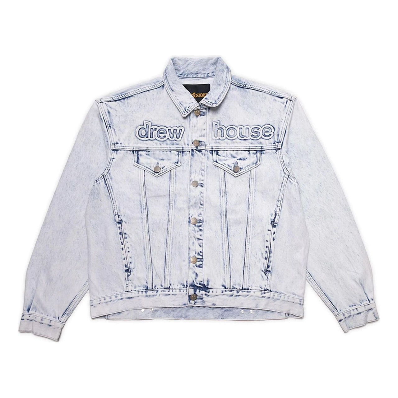 Drew House Oversized Mascot Trucker Jacket 'Painted Indigo' DR-SS22-490