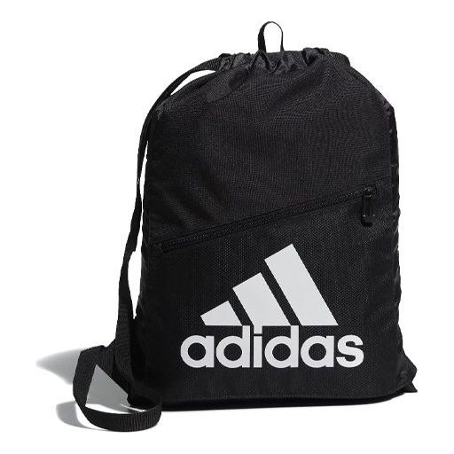 adidas Brand Large logo Printing Training Sports Drawstring Unisex Black GN8875