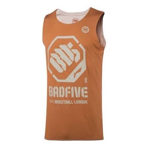 Li-Ning BadFive Logo Basketball Jersey 'Orange White' AAYQ007-7