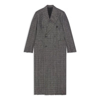 Balenciaga Double Breasted Check Coat 'Black Grey' 704488TMU021070