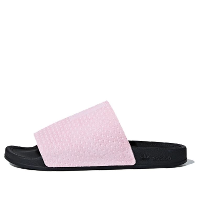 (WMNS) adidas originals Adilette Luxe 'Pink Black' DA9016