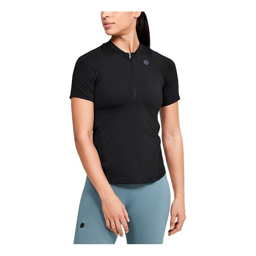 (WMNS) Under Armour UA RUSH Vent Short Sleeve Black 1351603-001