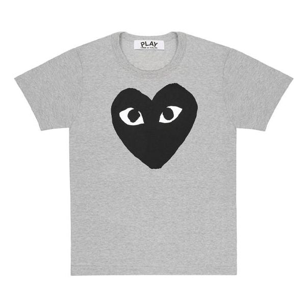 (WMNS) COMME des GARCONS PLAY Heart Logo Tee 'Grey Black' AZ-T083-051-1