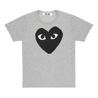 (WMNS) COMME des GARCONS PLAY Heart Logo Tee 'Grey Black' AZ-T083-051-1