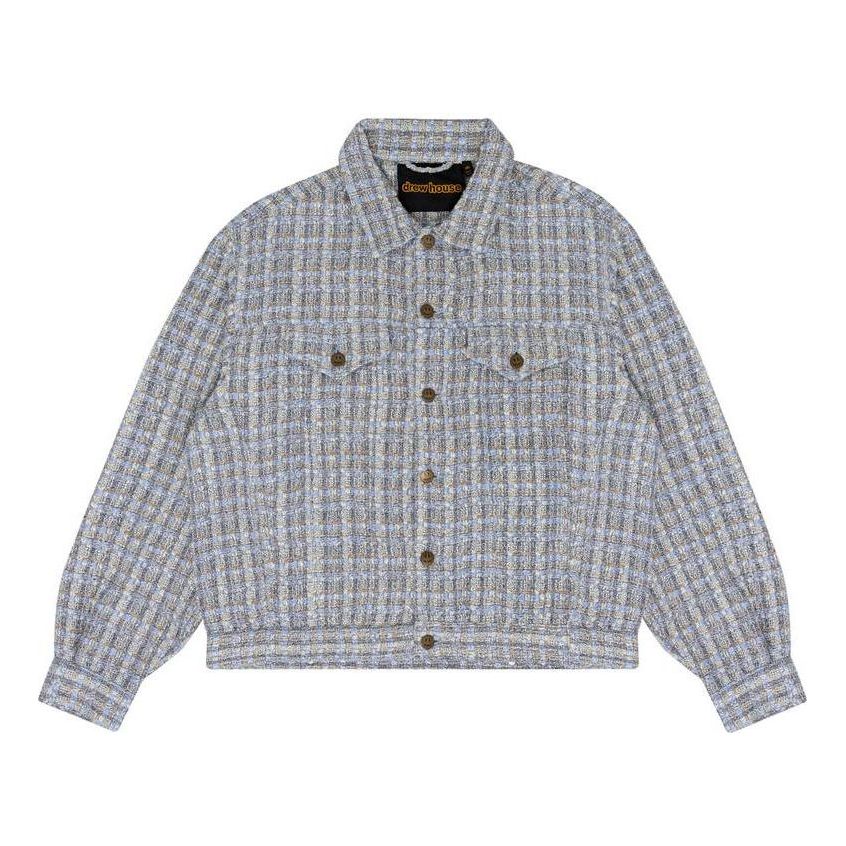 Drew House Boucle Mascot Oversized Trucker Jacket 'Grey Blue' DH-SS23-007