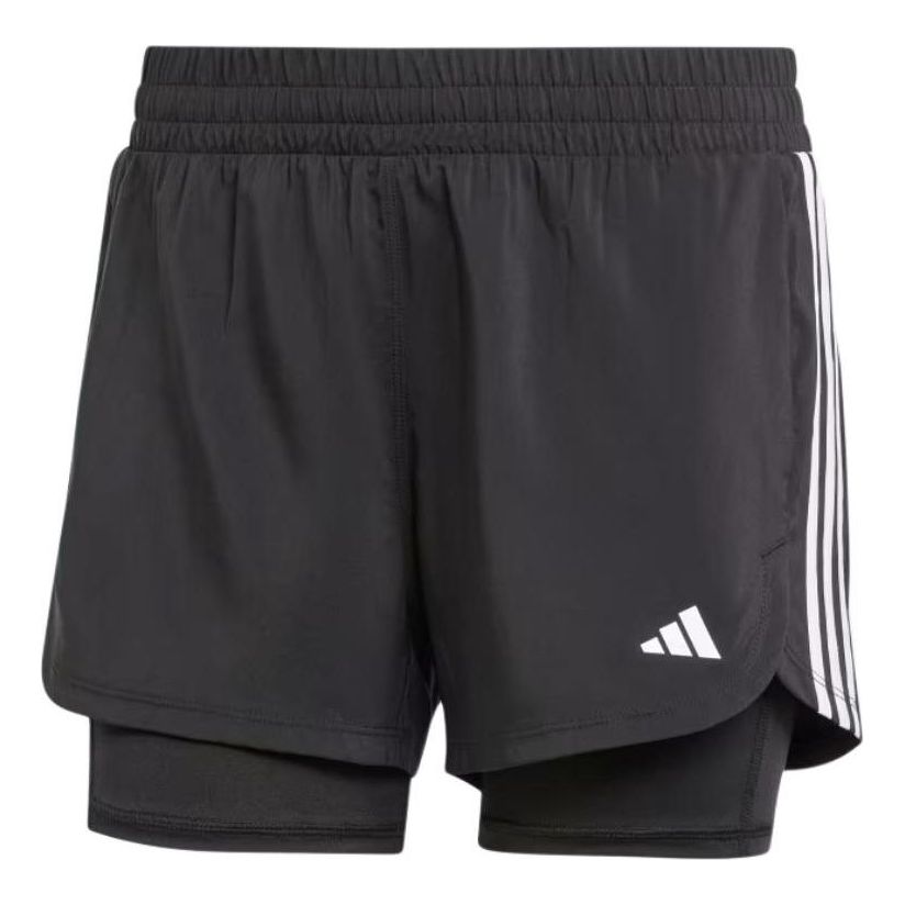 (WMNS) adidas 2 in 1 Pacer Shorts 'Black' JJ3116