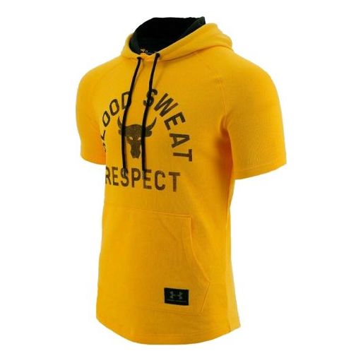 Men's Under Armour Rock Sports hooded Short Sleeve Yellow 1326409-750