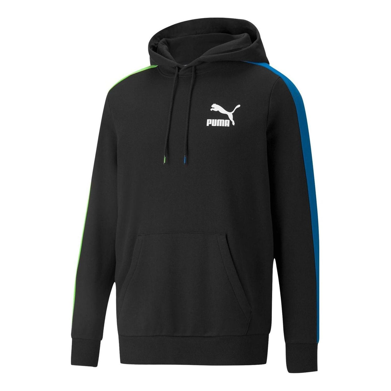 PUMA Cotton Crew Neck Hoodie 'Black Blue Green' 531354-56