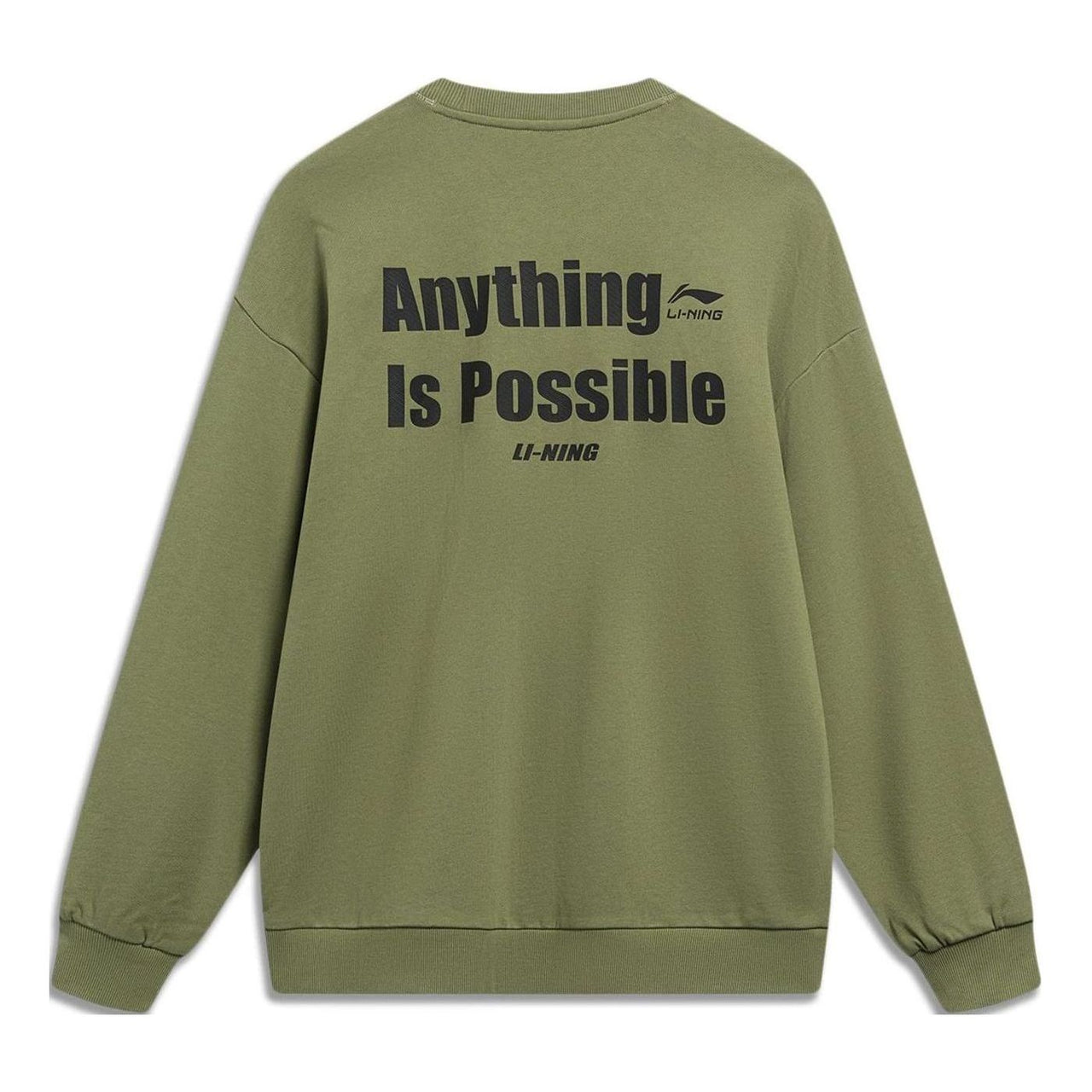 Li-Ning Anything Is Possible Graphic Sweatshirt 'Olive Green' AWDT683-4