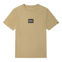 Vans Small Label Round Neck Short Sleeve Couple Style Khaki VN0A5F2W7UE