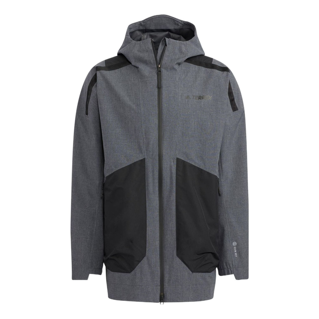 adidas Terrex Voyg 3in1 Sfs J Logo Hooded Zipper Long Sleeves Jacket Gray HN2026