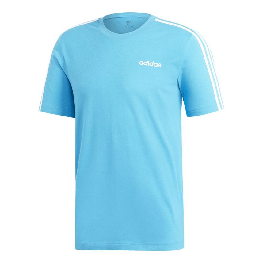 adidas Casual Sports Gym Running Breathable Short Sleeve Sky Blue DU0443