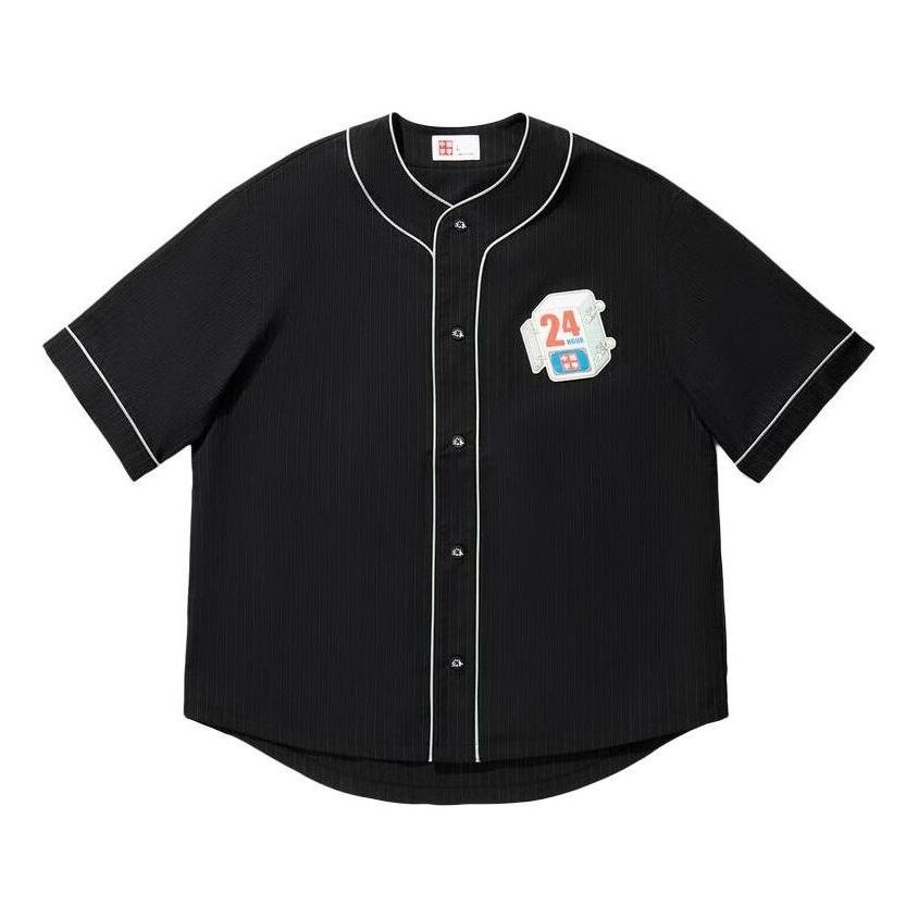 Li-Ning x Phil Hackett Graphic Baseball Shirt 'Black' AFDU255-1