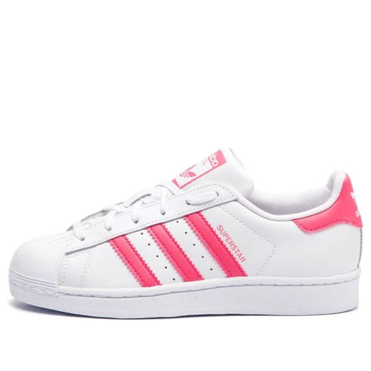 (GS) adidas Superstar J 'White Real Pink' CG6608