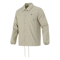 PUMA Embroidered Small Label Solid Color Logo Sports Woven Jacket Khaki 532172-42