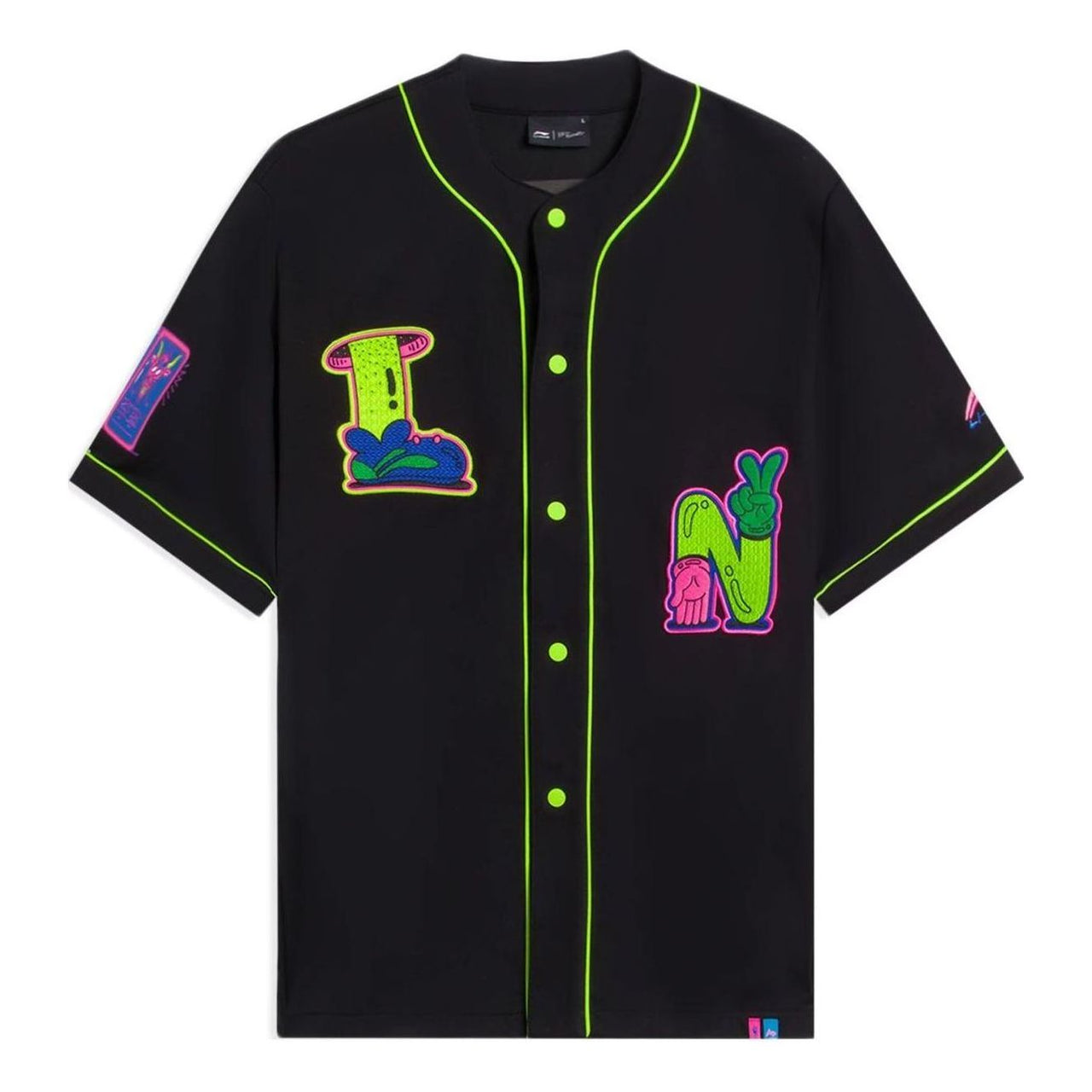 Li-Ning x Steven Harrington Graphic Baseball Shirt 'Black' AFDSC23-1
