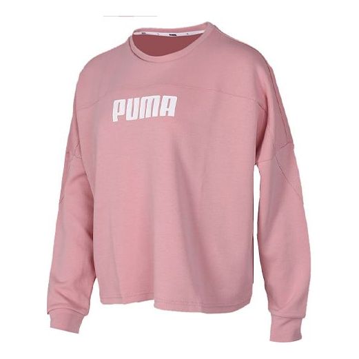 (WMNS) PUMA Casual Sports Alphabet Printing Round Neck Long Sleeves Hoodie Pink 581069-14