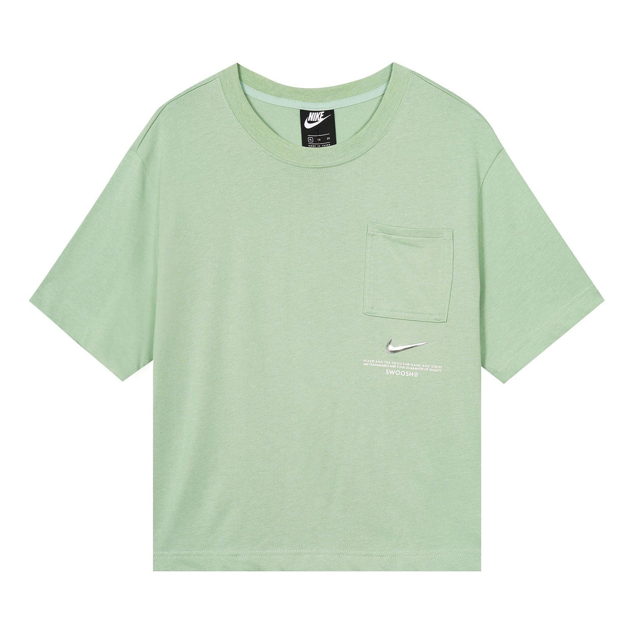(WMNS) Nike Sportswear Swoosh 3D Logo Loose Breathable Round Neck Short Sleeve Green T-Shirt CZ8912-006