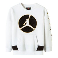 (PS) Air Jordan Jumpman Crewneck Sweatshirt 'White Black' JD2142032GS-002