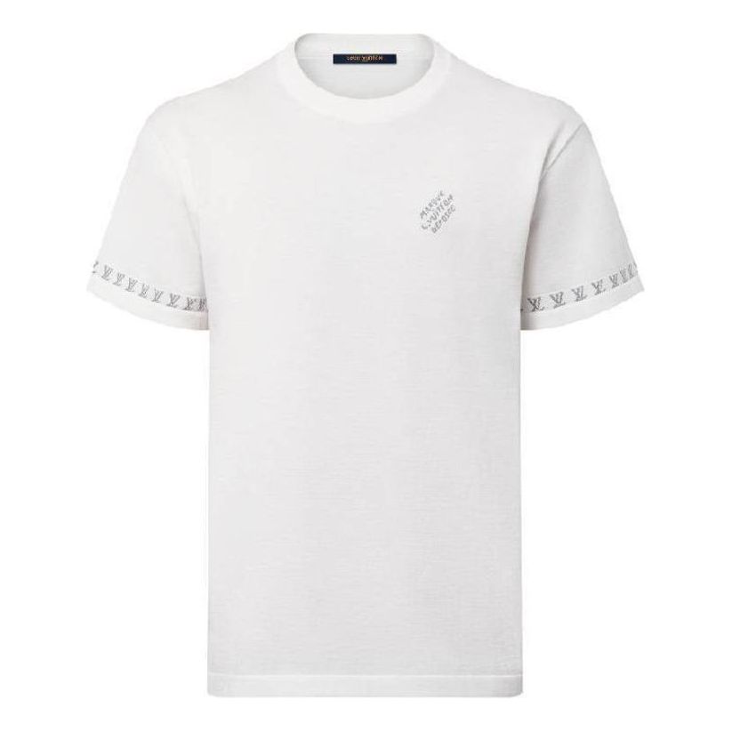 LOUIS VUITTON Cotton Crewneck T-shirt 'White' 1AFQS9