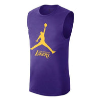Nike JORDAN Los Angeles Lakers NBA Essential Jersey 'Purple Yellow' FQ1979-504