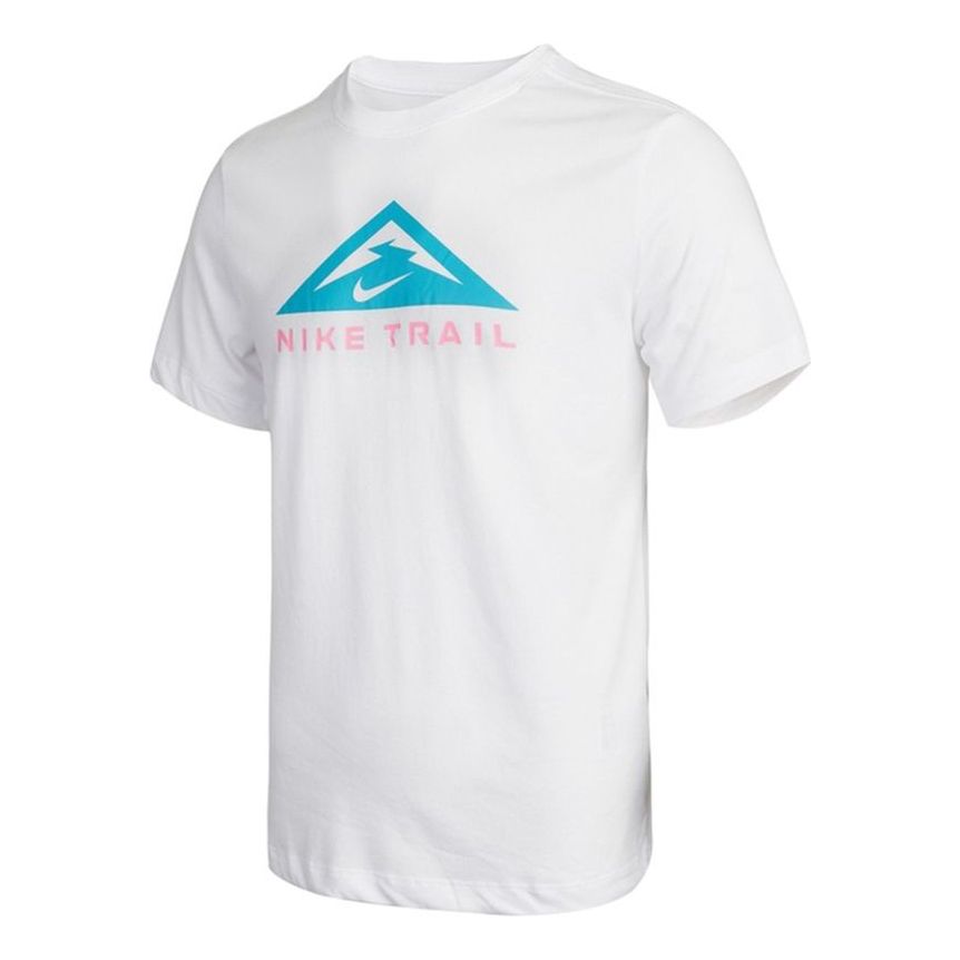 Men's Nike Pattern Printing Breathable Sports Short Sleeve White T-Shirt CZ9804-101