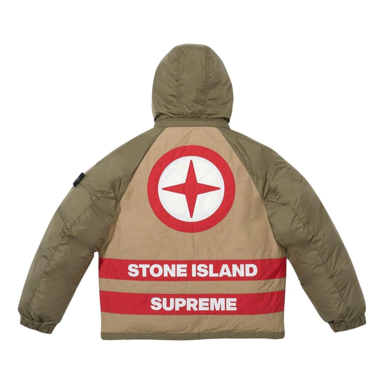 Supreme x STONE ISLAND FW23 Week10 Reversible Down Puffer Jacket 'Olivegreen' SUP-FW23-166