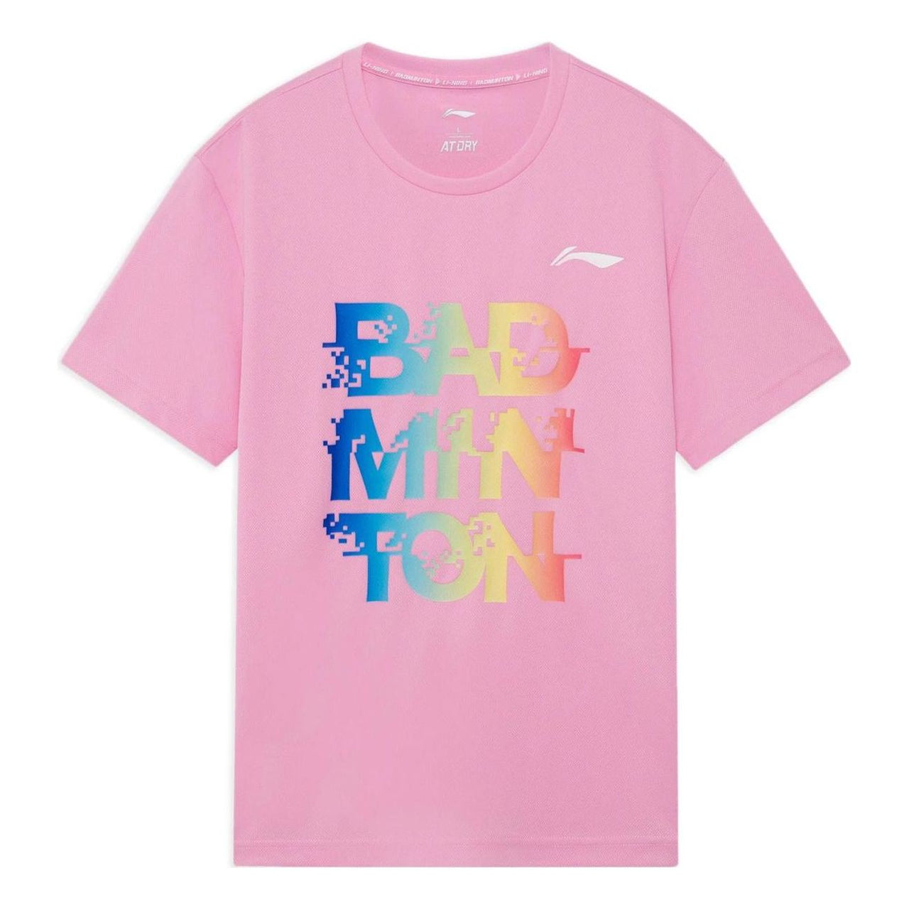 Li-Ning Graphic Quick-Drying Badminton T-shirt 'Pink' AHSS471-4