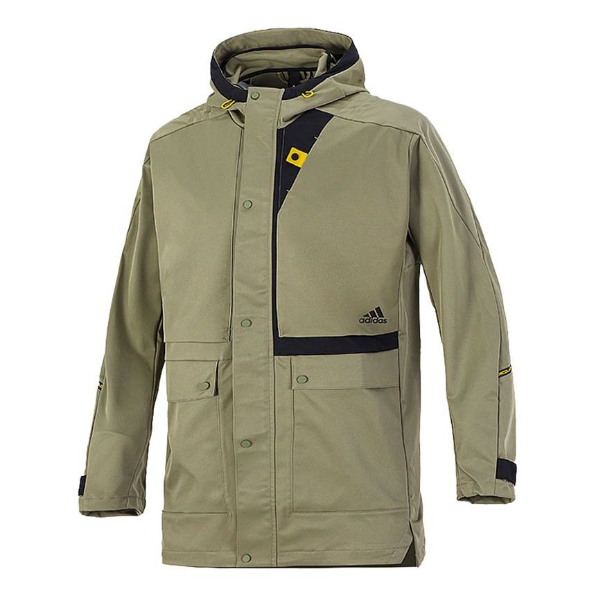 adidas Multiple Pockets Hooded Jacket Green H40229