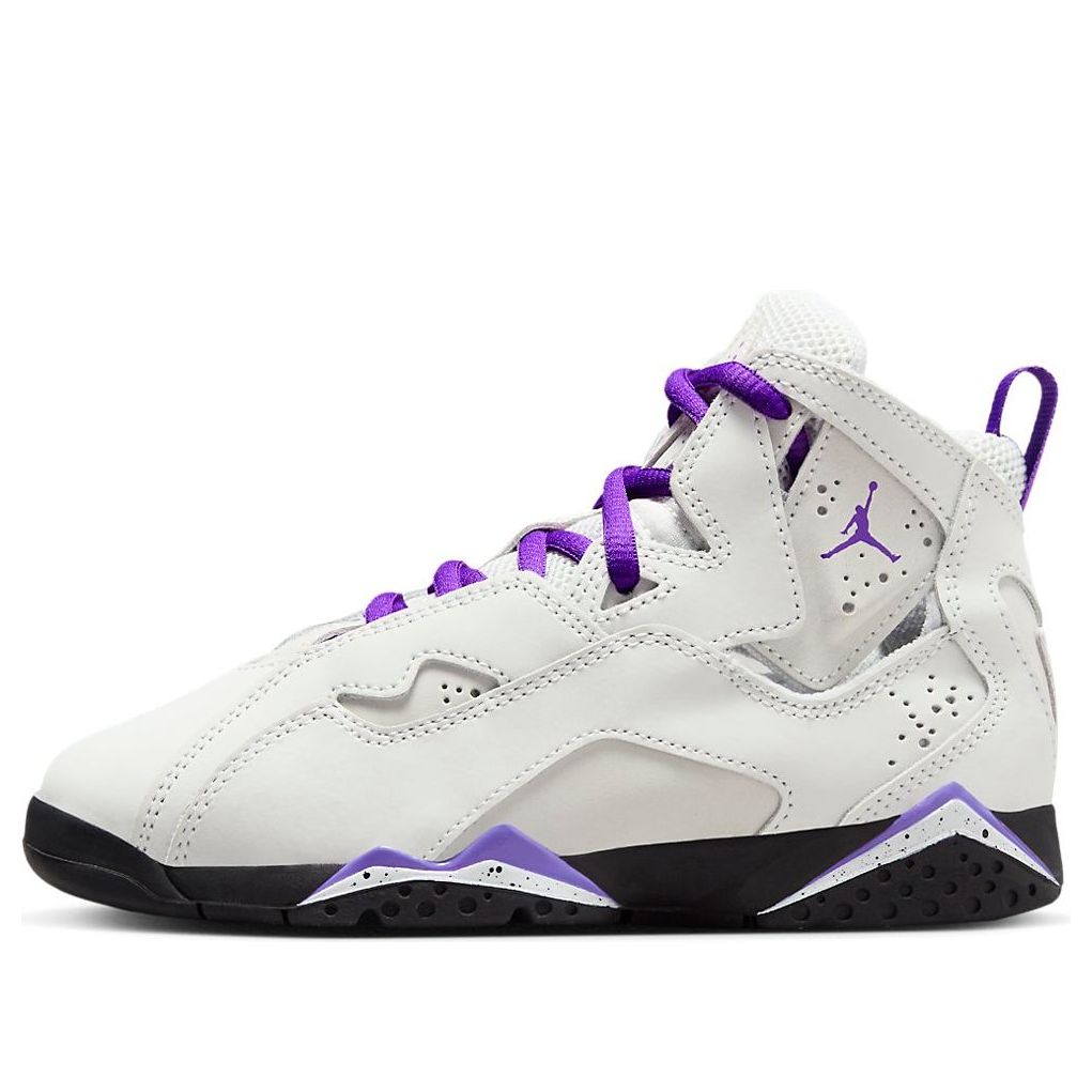 (PS) Air Jordan True Flight 'Light Base Grey White Black Purple Venom' 343796-052