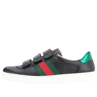 GUCCI New Ace Cowhide Skateboarding Shoes Black 548699-DOPE0-1061