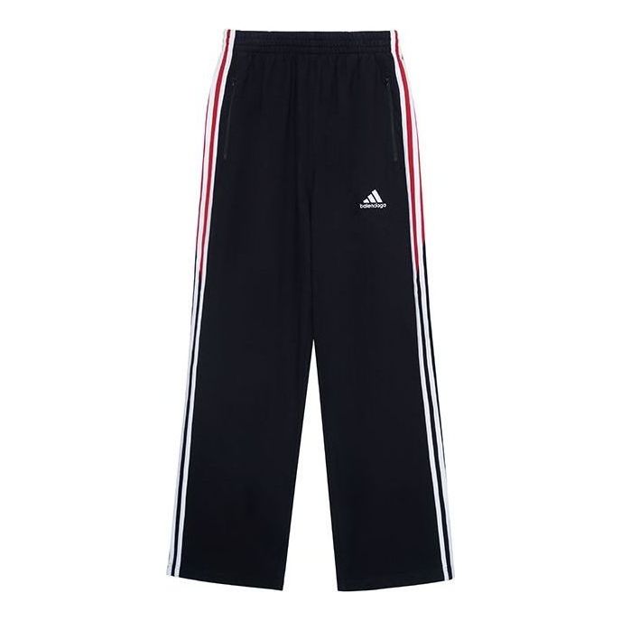 Balenciaga x adidas Fleece Baggy Sweatpants 'Black White Red' 723970TNVN56278