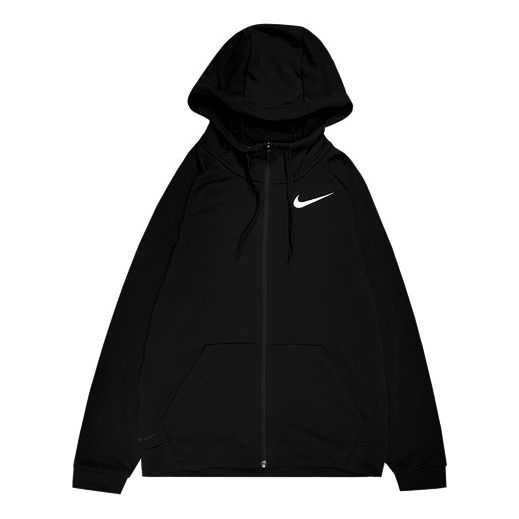 Nike Sports Training Casual Knit hooded Zipper Jacket Black CN9776-010
