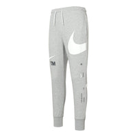 Men's Nike Large Logo Lacing Knit Bundle Feet Sports Pants/Trousers/Joggers Autumn Light Grey DD6092-063