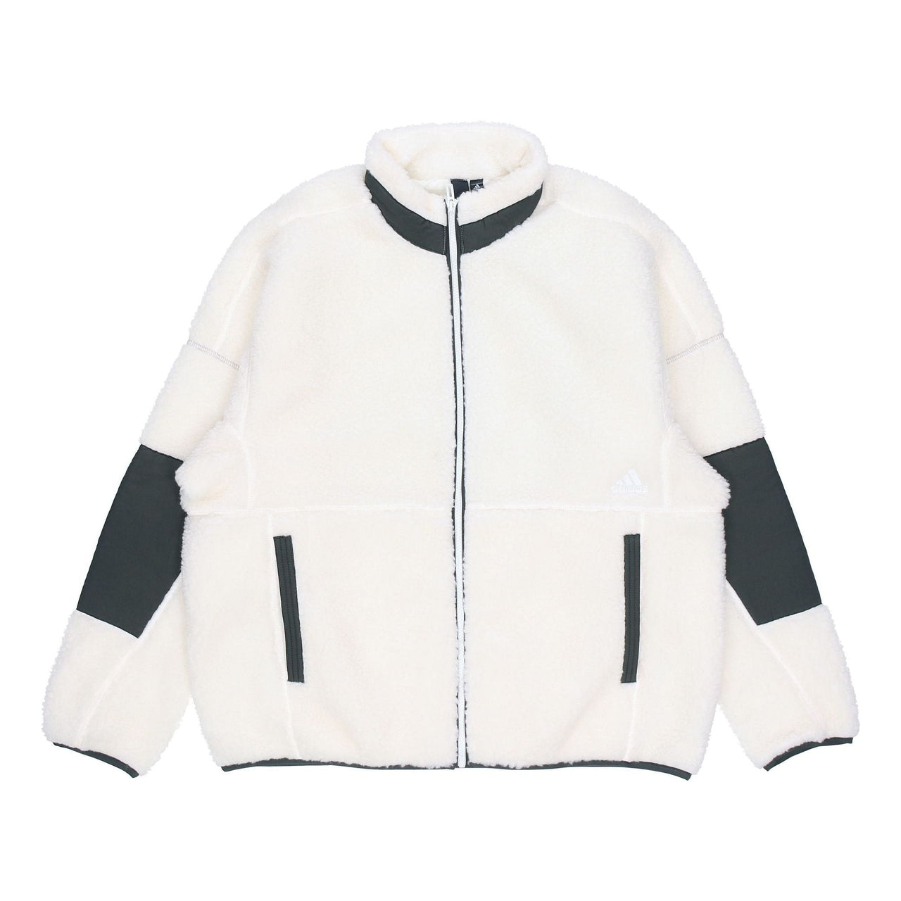 adidas M S2s Boa Jkt lamb's wool Stay Warm Sports Stand Collar Jacket White ED1922