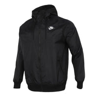 Nike Embroidered Logo Sports Woven Hooded Jacket Autumn 'Black' DM7924-010