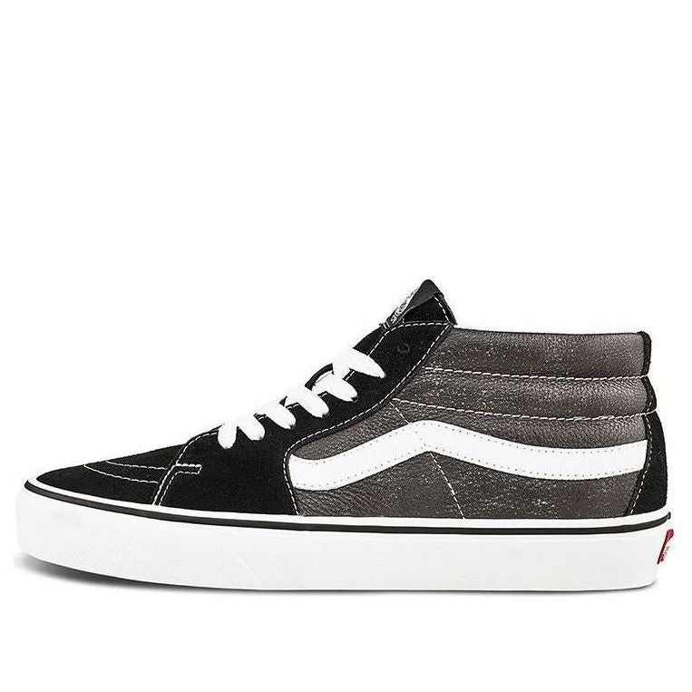 Vans SK8-Mid Splicing Mid Tops Casual Skateboarding Shoes Unisex Black VN0A3WM324R